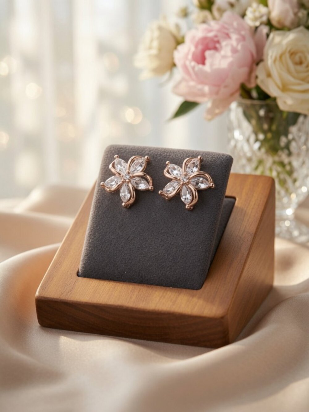 Brand New Rose Gold Stud Earrings - Picture 15 of 17